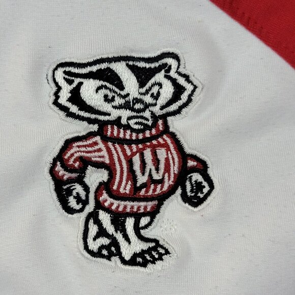 Adidas Wisconsin Badgers Women’s Red & White Quarter Zip Pullover | Size M - Picture 3 of 10